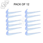 Embroidered Swoosh Iron On Embroidery Logo Patches 2 5  White Swoosh Pack Of 12