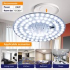 24w Ceiling Fan Replacement Lamp Bulb White 6000k Led Light Engine Retrofit Kit