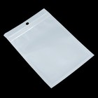 100pcs For Zip White Clear Lock Plastic Bag Resealable Hang Hole Pouch Accessory