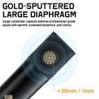 Xlr Podcast Microphone - Professional Condenser Studio Mic With 25mm Large Di   