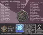 Gb 2011 Football 50p Coin London 2012 Olympic Sports Collection By Royal Mint