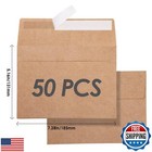 Geeric 50 Pack Kraft Envelopes Self-sealing  A7 Greeting Card Mailing Envelop