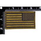 Reverse American Flag Patch - Subdued Olive Drab Od Green - Sew-on Patch