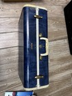 Vintage Samsonite Shwayder Bros Inc Blue Marble Luggage Suitcase Hard Shell