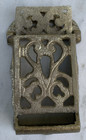 Vintage Solid Brass Match Box Holder Wall Mount Ornate Scrolled Gold 7 