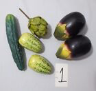 6 Realistic Artificial Imitation Faux Fake Food Replica Vegetables Props
