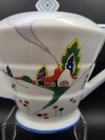 Art Deco Japanese Antique Teapot hand Painted 