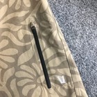 Vuori Infinity Board Shorts Mens 38 Tan Floral Zip Pockets Unlined Swimming