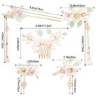 Camellia Flower Tassels Hairpin  Crystal Rhinestone Pearl Hair Clips Headpiece