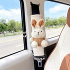 2 Pcs Seat Belt Cover Pad  Cute Kawaii Animal Bunny Seatbelt Covers For D-bunny