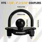 Heavy Duty Trailer Tongue Lock Hitch Coupler Tow Ball Lock 1-7 8   2    2-5 16 