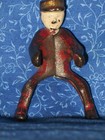 Vintage Cast Iron Toy Fireman Driver 2-1 4  Tall Early 1900 s Hubley Arcade  4