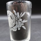 Circa 1910 Grand Island Brewing Etched Logo Glass  Nebraska Pre Pro 1