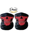  2 Ghost Biker Skull Hood Face Mask Motorcycle Ski Balaclava Cs Sport Helmet  