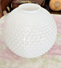 Antique White Milk Glass Hobnail Lamp Shade Vintage Globe Parlor Shade