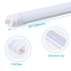 25pcs T8 8ft Led Tube Light Fa8 Single Pin 8  Led Bulbs 45w Led Shop Light 5000k