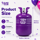 Gasclub 13l Helium Tank Balloon Kit  50 X 9  Latex Balloons  Party Wedding Decor