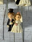 Vintage Bride And Groom Molded Plastic Cake Topper Hong Kong Crafts Nos Picks 12