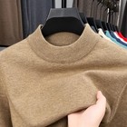 Men s Cashmere Sweater Mock Neck Sweaters Knit Pullover For Male Men Knitwear 