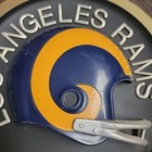 Los Angeles Rams 1970 s 14  Round Football Helmet Wall Plaque Nfl Vintage 