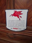Vintage Mobil Gasoline Sign - Pegasus Porcelain Motor Oil Gas Pump Large Sign