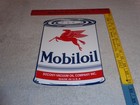 Vintage Mobil Mobiloil Quart Oil Can  pegasus 11  Porcelain Metal Gasoline Sign 