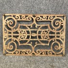Vintage Ornate Design Cast Iron Door Mat 14 1 2  X 21 1 2 