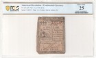 1776 American Revolution 1 3 Dollar Continental Currency Fr  Cc-20 Pcgs Vf25