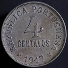 1917 Portugal 4 Centavos Unc