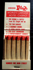 Union Plaza Casino Las Vegas Full Unstruck 20 Strike Matchbook