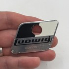 Vintage Ludwig Black   White Rocker Drum Badge - Snare Tom Bass