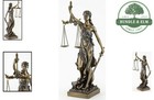 Stunning 13-inch Lady Justice Sculpture - Decorative Cold Cast Bronze Art