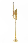 Flag Trumpet Bb Pitch Shinning Brass With Case Super Hard Case Herald Trumpet