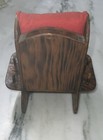 Vintage Wooden Rocking Chair Pincushion  Thread   Scissor Holder Handmade