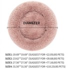 Soft Round Plush Donut Pet Dog Cat Bed Fur Cuddler Warm Puppy Calming Bed Kennel
