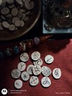 Witches Runes Handmade Wooden Runes Engraved Witchcraft Wicca Pagan Altar Gift