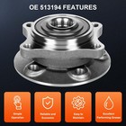2x 513194 Front Bearing Hub 5-lug Abs S60 01-09 S80 99-06 V70 01-07 Xc70 03-09