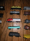Vintage N Scale Train Lot 4 Locomotives 10 Cars 10 Curved Tracks Great Large Lot