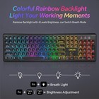 Chonchow Wireless Keyboard And Mouse Combo With Backlit  Usb Rechargeable   F   