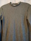 Nwt Crew Neck Waffle Knit Light Thermal T-shirt Top Women S Dark Gray Long Sleev
