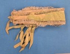1920s Flapper Headband Light Green Silk Ribbon   Fine Lace Rosette Rhinestone 