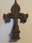 Vintage Cast Iron Pointed Fleur De Lis Style Finial Fence Post Topper Lot Of 4