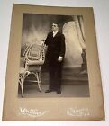 Rare Antique Id d American Druggist Harry Balch  New Hampshire Cabinet Photo  Us