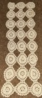 Vintage Handmade Crochet Table Runner With Interlocking Circles 38x12