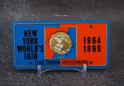 Vintage 1964-65 New York World s Fair Bike License Plates Unishpere Nos  qty 2  