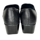 Dansko Shoes Womens Sz 8 5 Black Leather Clogs Slip On Heels Comfort Nurse Work