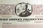 Walt Disney Productions Stock Certificate 1984 Vintage Disneyana History Vault