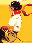 State Fair Rodeo 1930s Cowgirl Strawberry Roan Vintage Rodeo Poster - 18x24