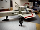 Battlestar Galactica 1978 Colonial Viper Mk I  21 In  Playset Beige red 
