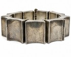 Vintage Taxco Mexico Tz-07 925 Sterling Silver Panel Bracelet Pineda Style 8 